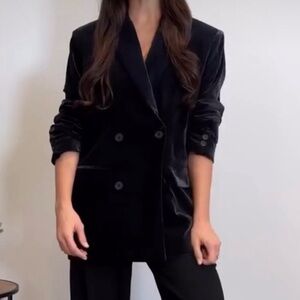 Smash + Tess Black Velvet Blazer